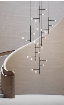 Orbit Cascade Multi-Globe Chandelier