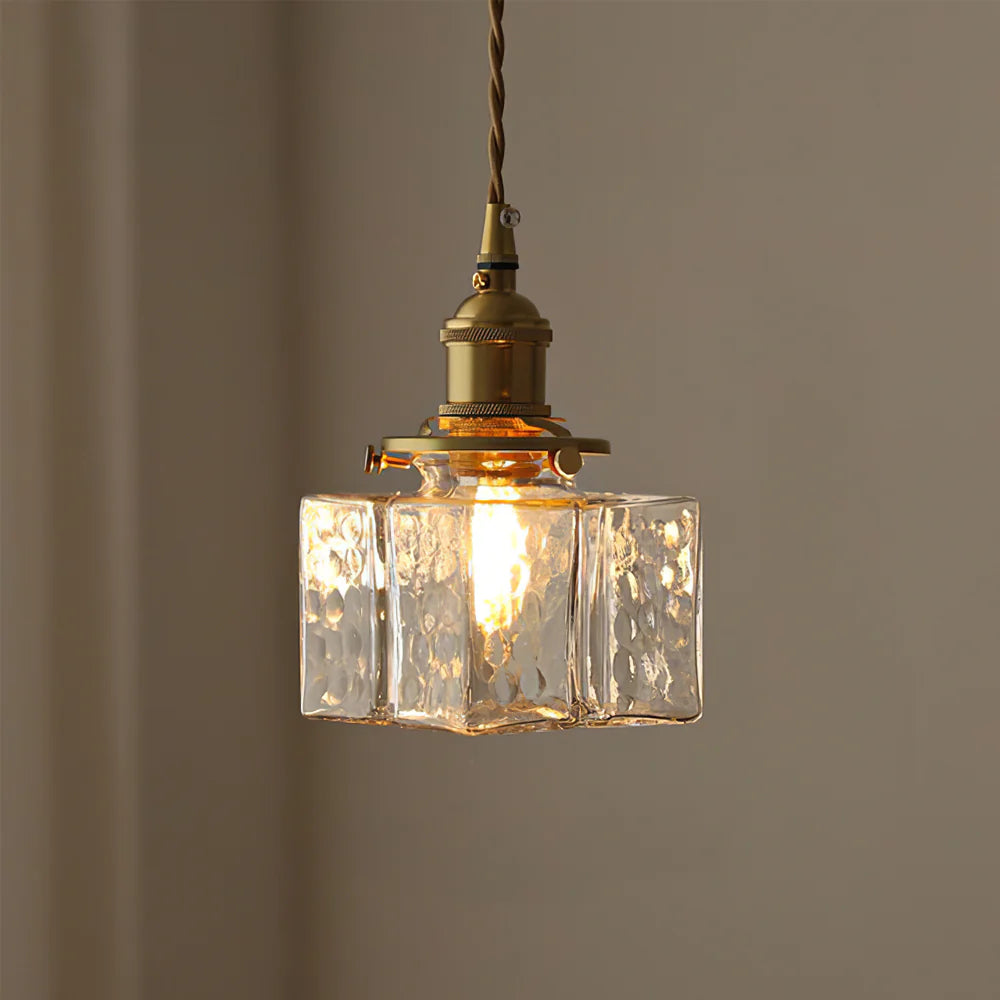 Jewel Glass Brass Pendant Light