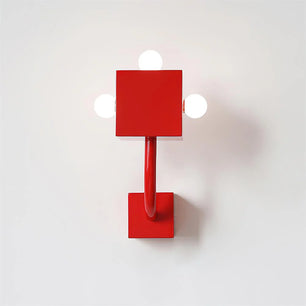 Red Cube Wall Lamp