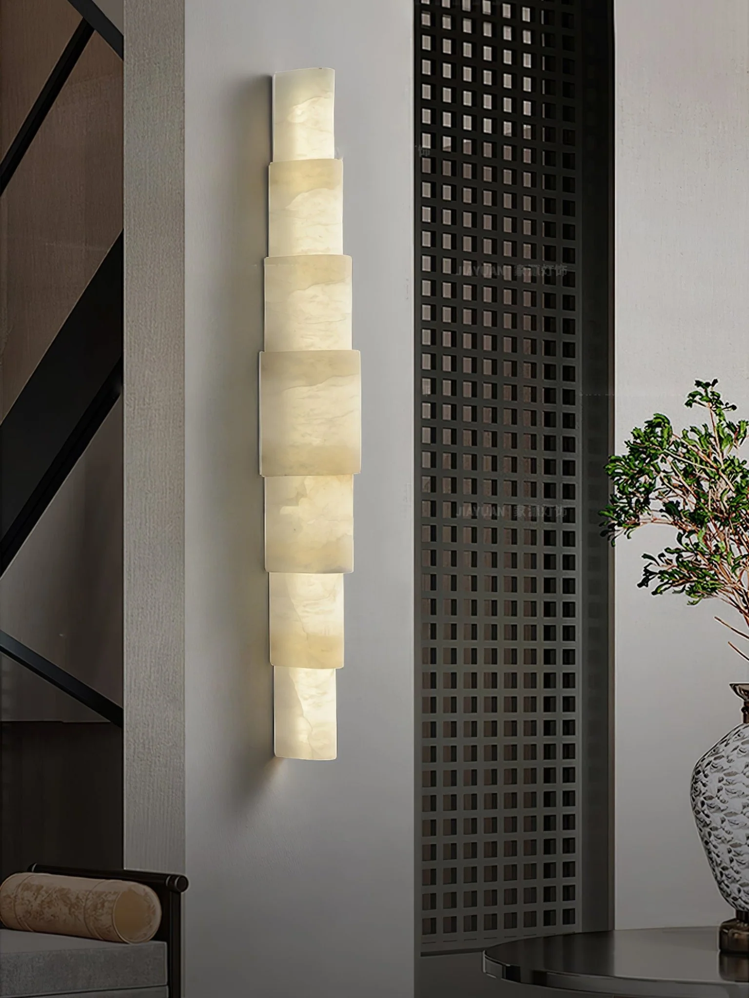 Melange Alabaster Wall Sconce