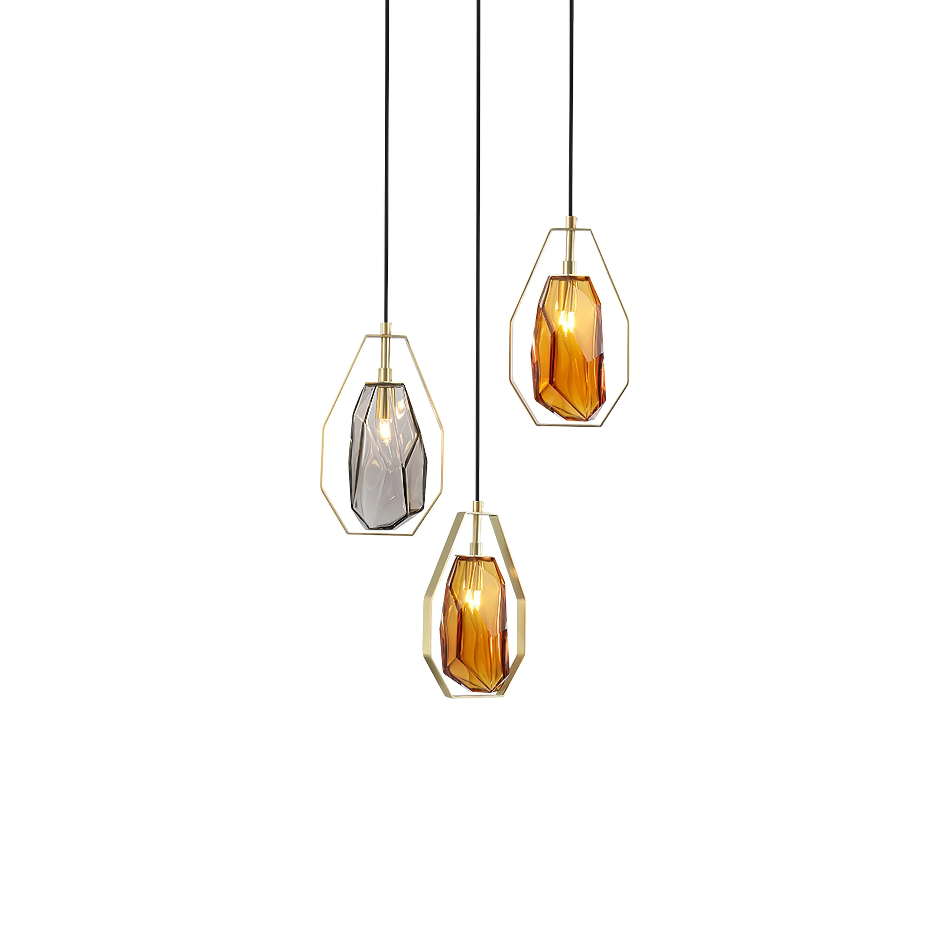 Faceted Gem Pendant Light