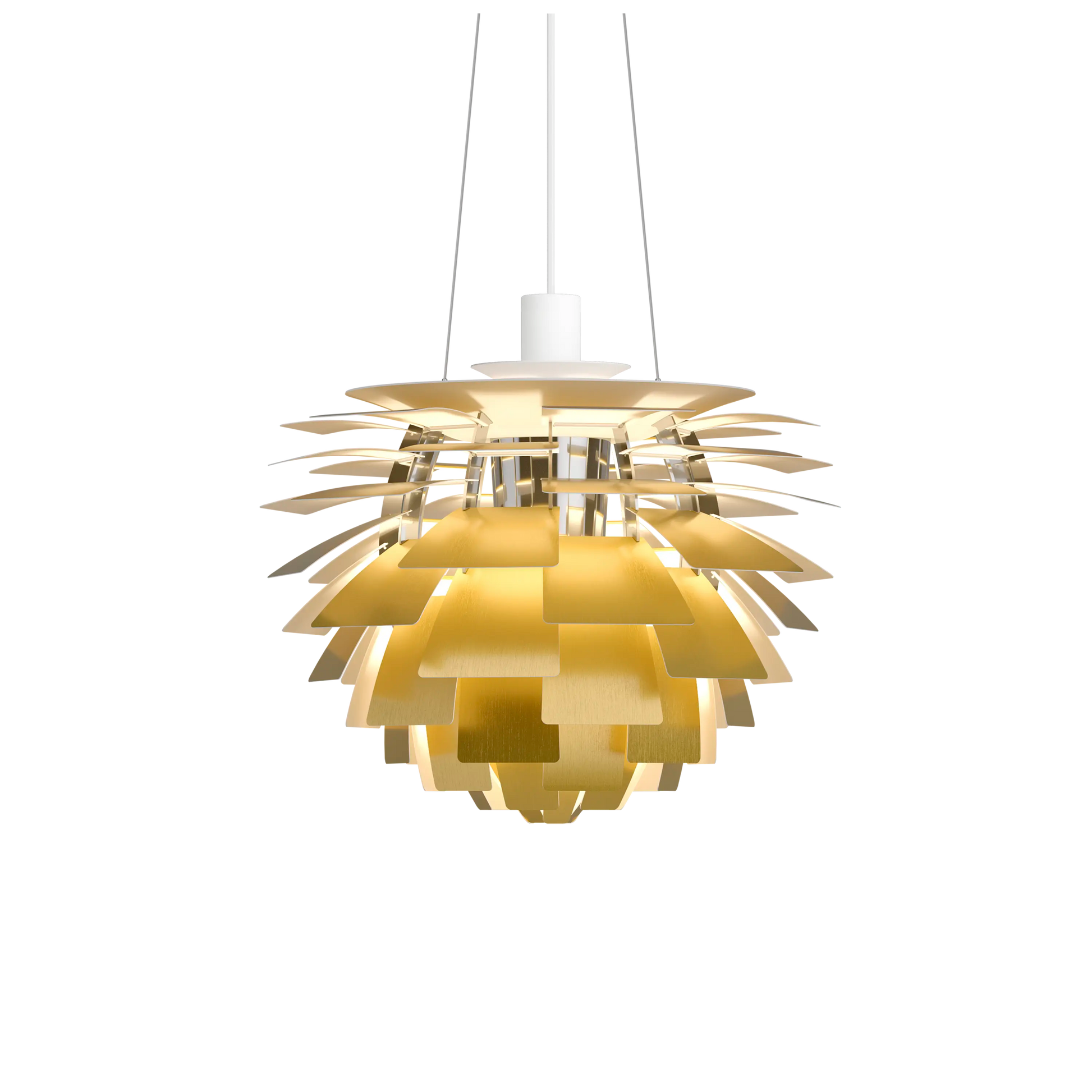 PH Artichoke Brass chandelier 18.9 inch from Malane Lighting