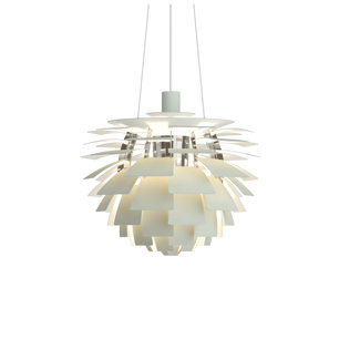PH Artichoke Dusty Green with High Lustre Chrome Plated chandelier 18.9 inch from Malane Lighting