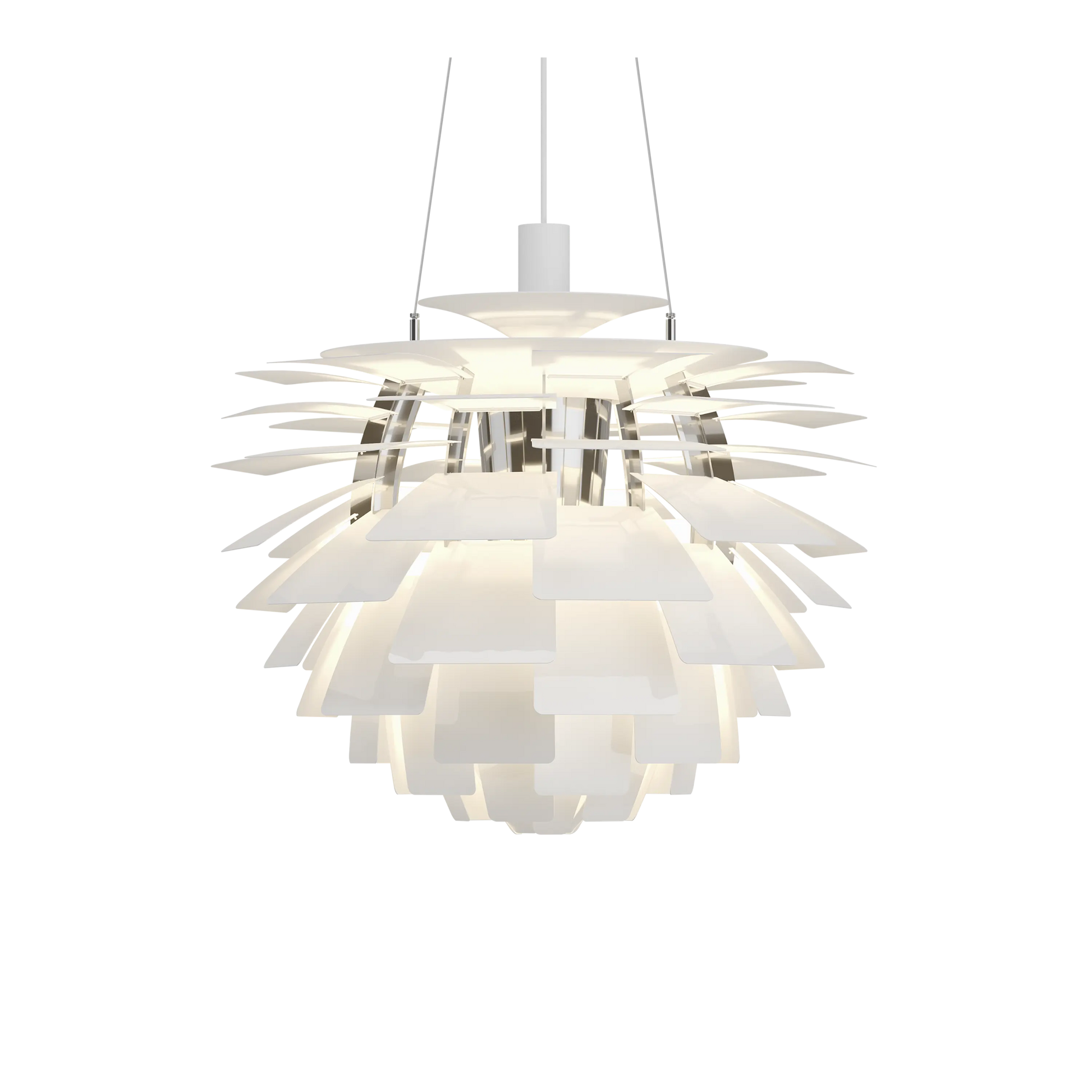 PH Artichoke White chandelier 23.6 inch from Malane Lighting