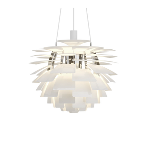 PH Artichoke White chandelier 23.6 inch from Malane Lighting