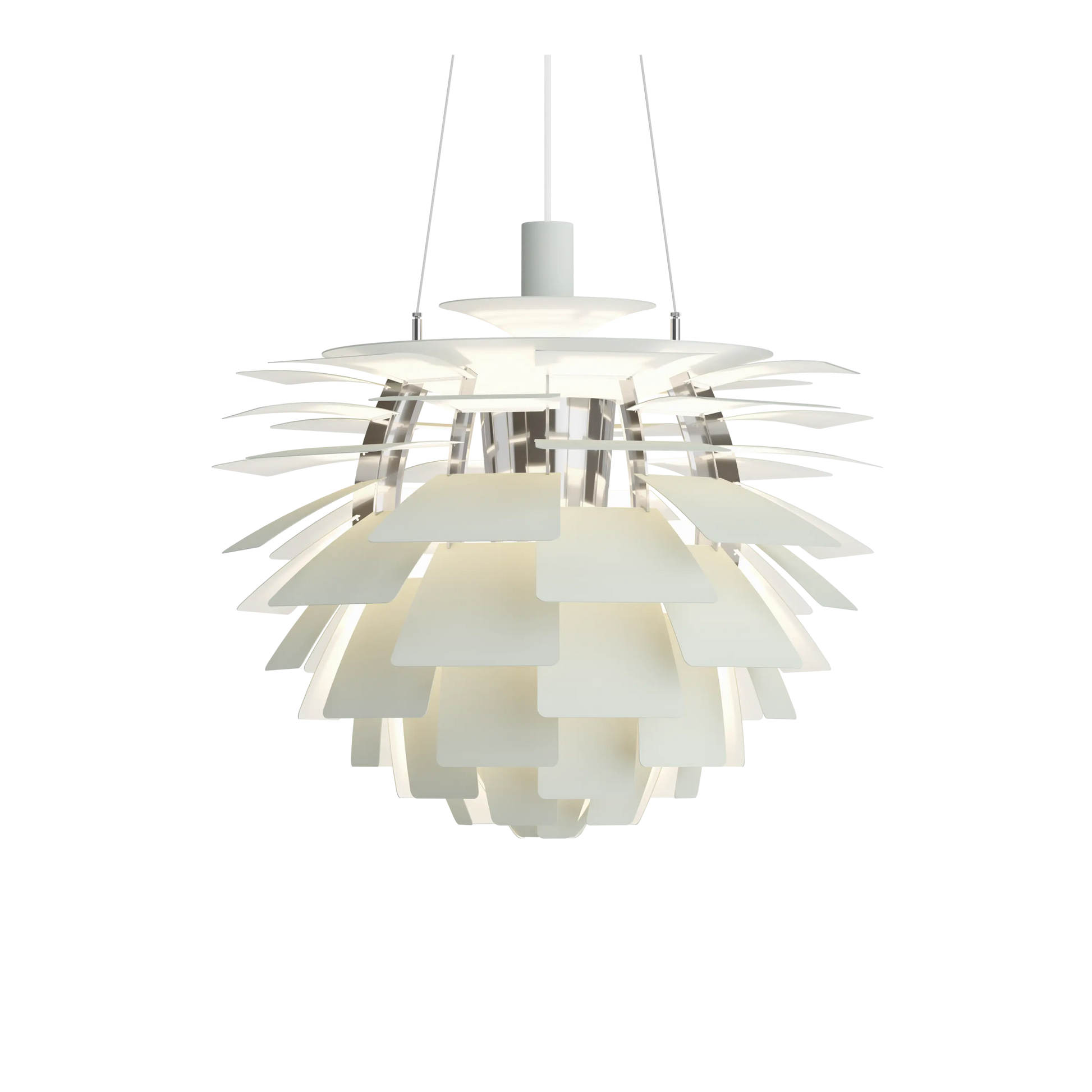 PH Artichoke Dusty Green with High Lustre Chrome Plated chandelier 23.6 inch from Malane Lighting