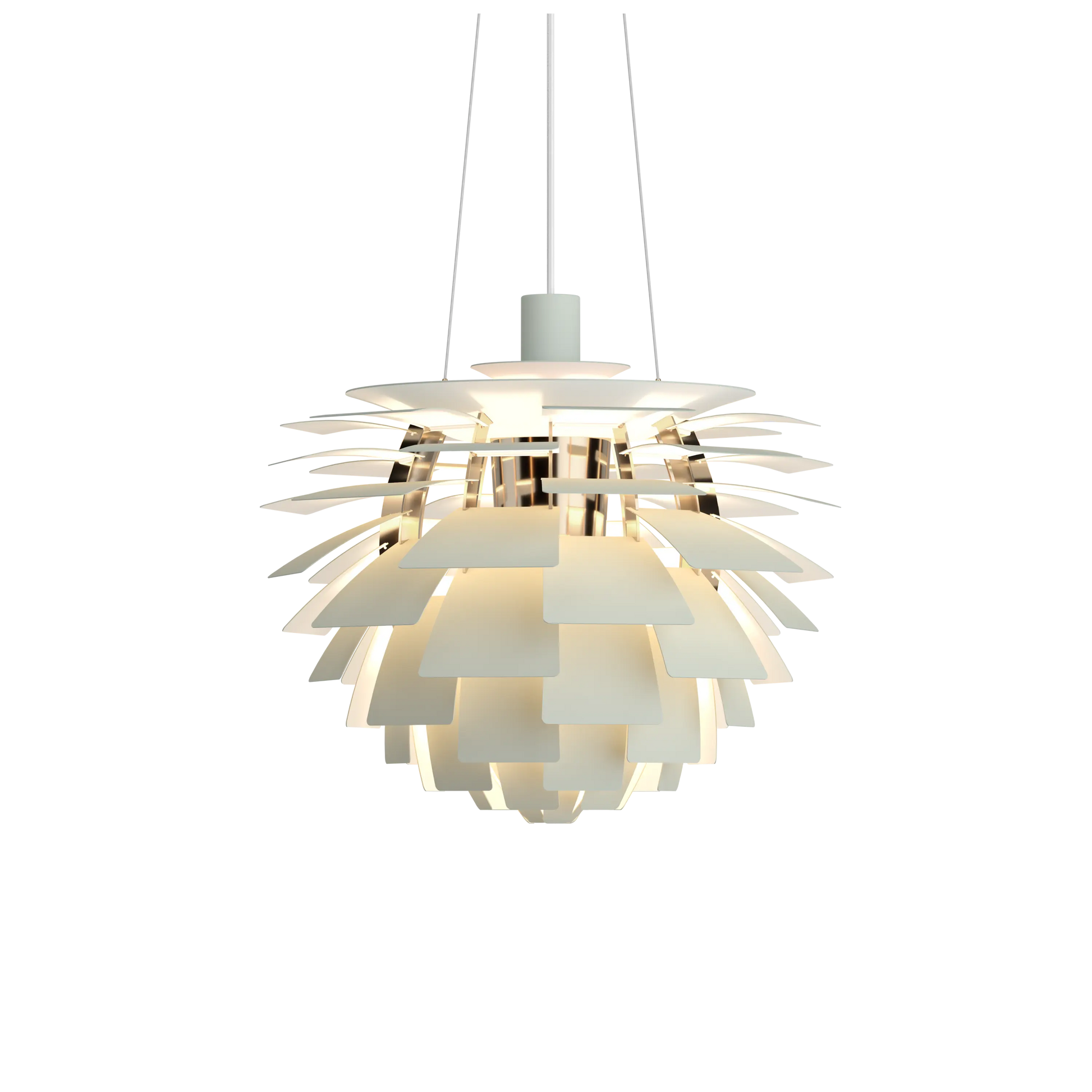 PH Artichoke Dusty Green with Brass Metallised chandelier 18.9 inch from Malane Lighting