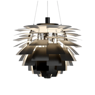 PH Artichoke Black chandelier 28.3 inch from Malane Lighting