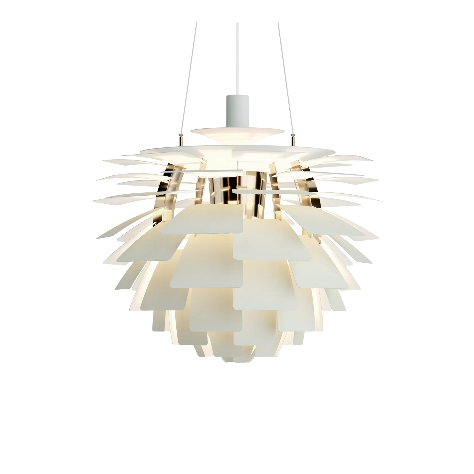 PH Artichoke Dusty Green with Brass Metallised chandelier 23.6 inch from Malane Lighting