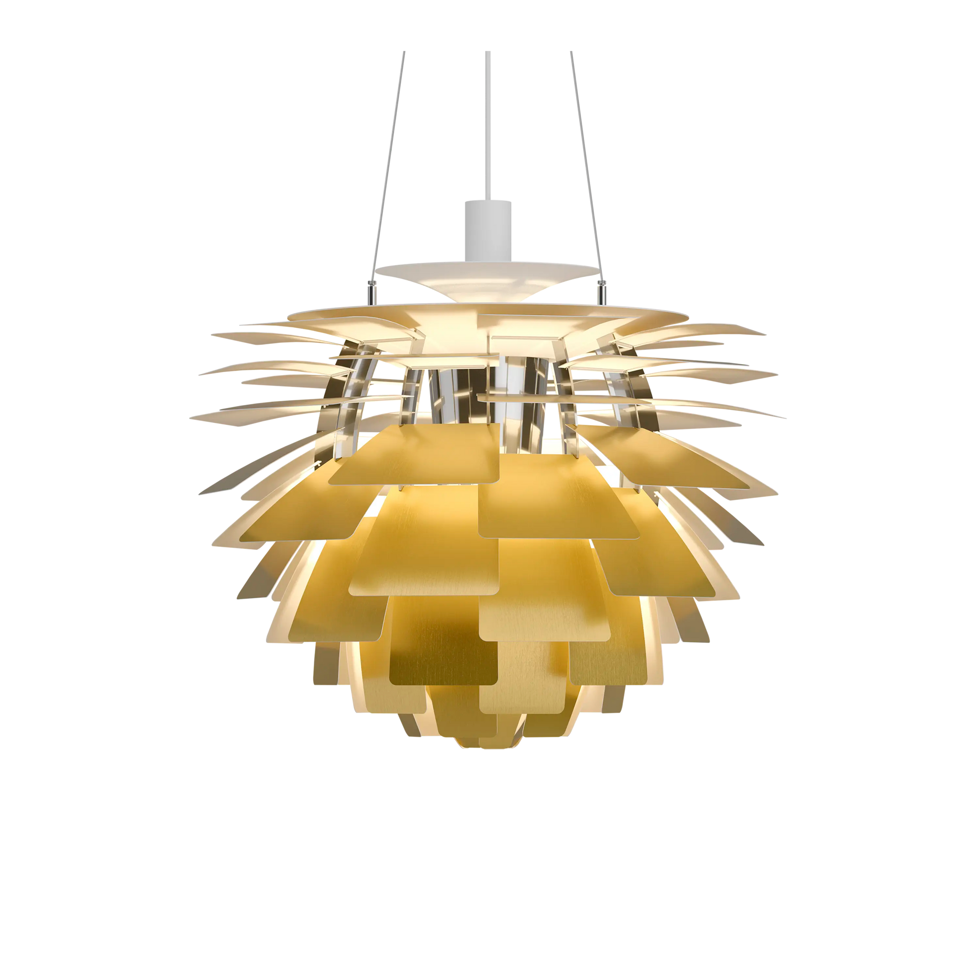 PH Artichoke Brass chandelier 23.6 inch from Malane Lighting