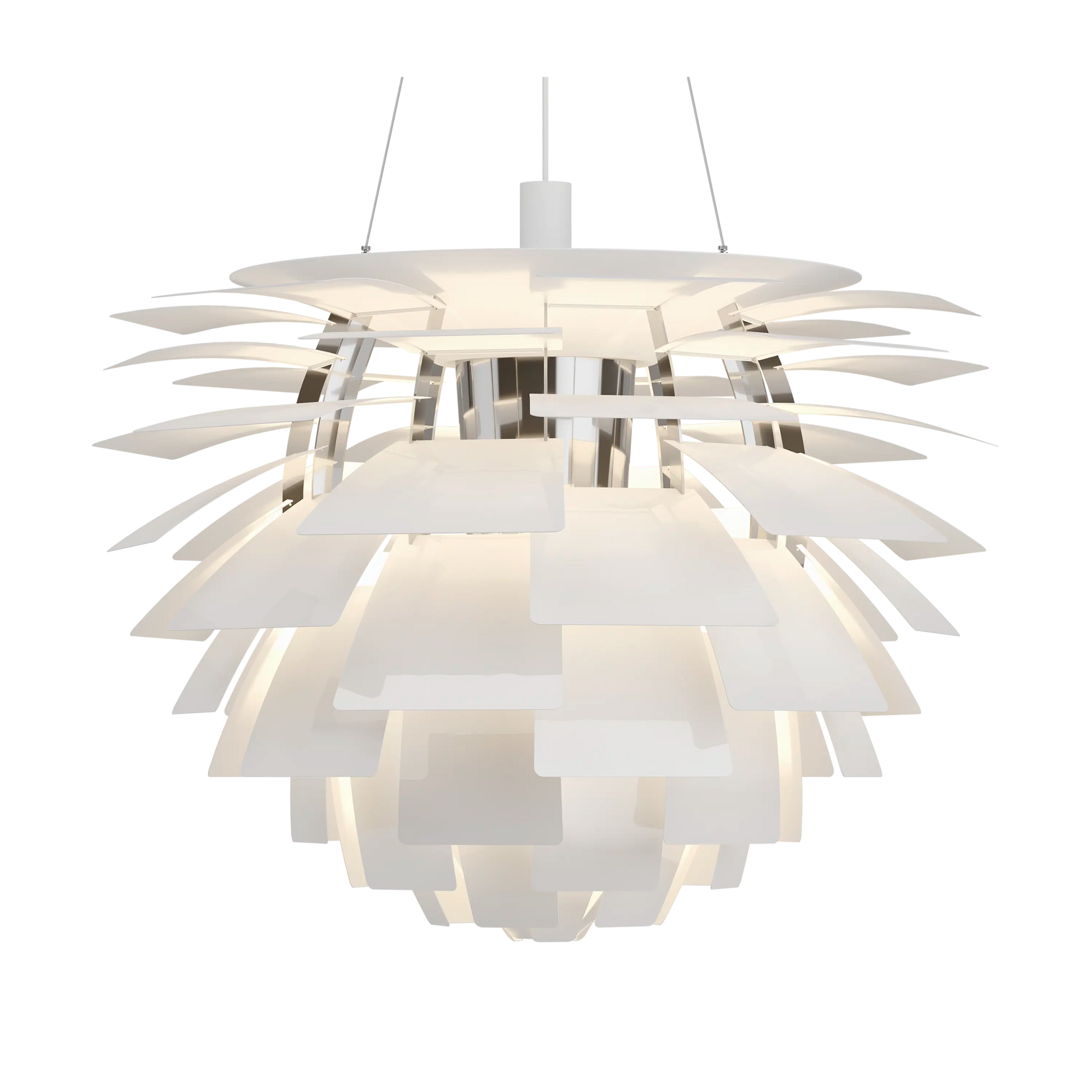 PH Artichoke White chandelier 33.1 inch from Malane Lighting
