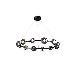 Brass Bar Glass Chandelier