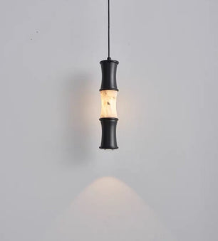 Tallo Alabaster Bamboo Pendant Light