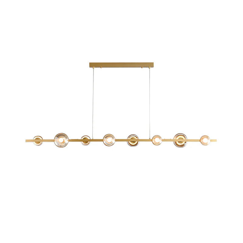 Brass Bar Glass Chandelier