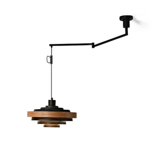 Layered Disc Swing Arm Pendant Light