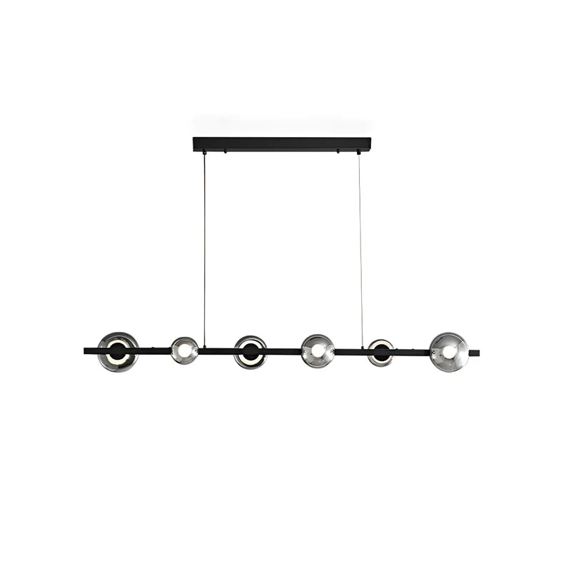 Brass Bar Glass Chandelier