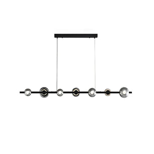 Brass Bar Glass Chandelier