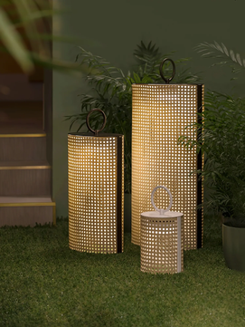 Outdoor Portable Rattan Solar Lamp