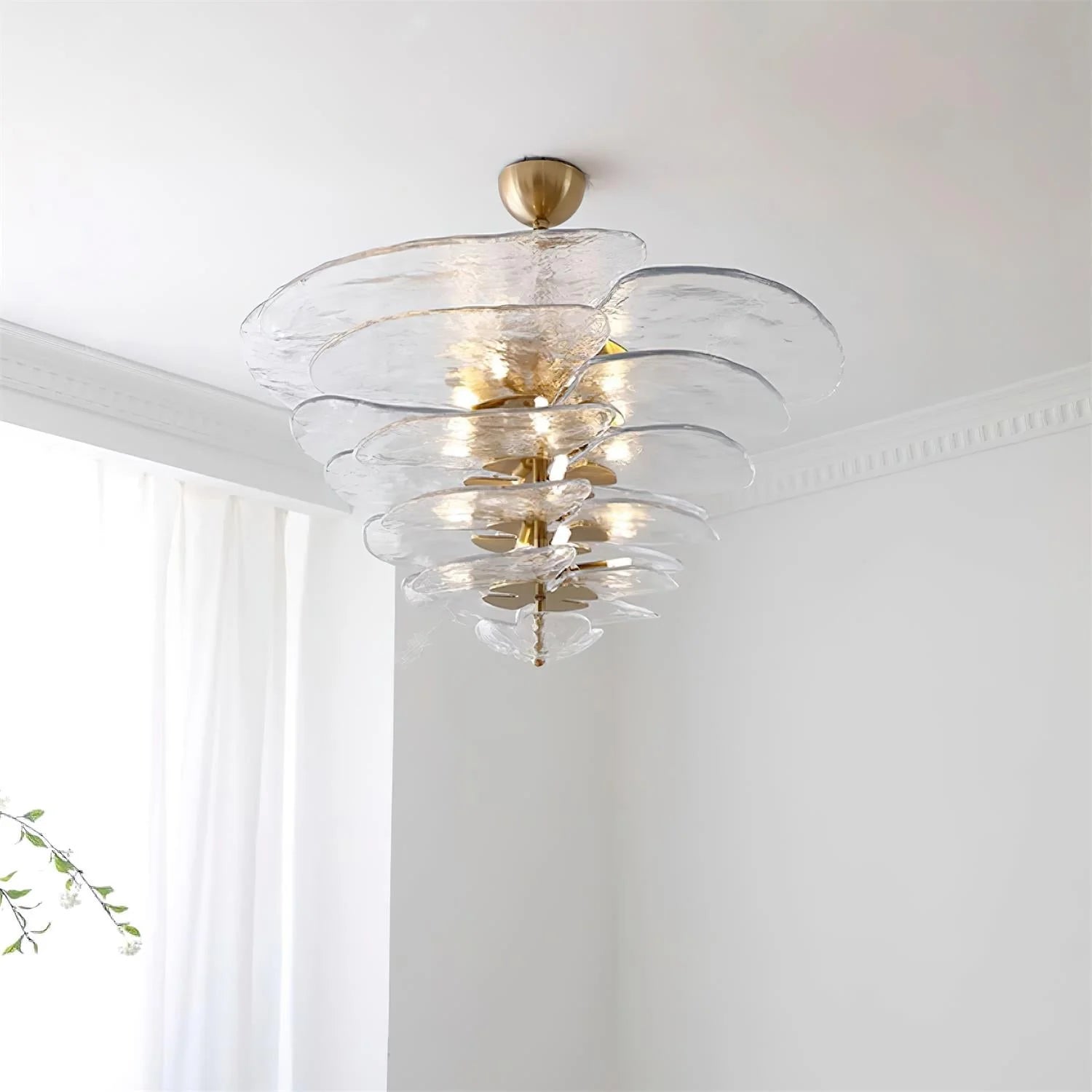 Lotus Leaf Murano Chandelier