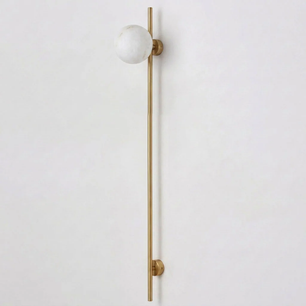Sfera Alabaster Globe Vertical Wall Sconce