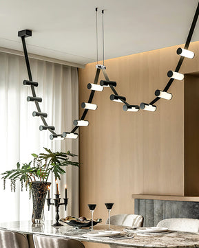 Curve Leather Chandelier