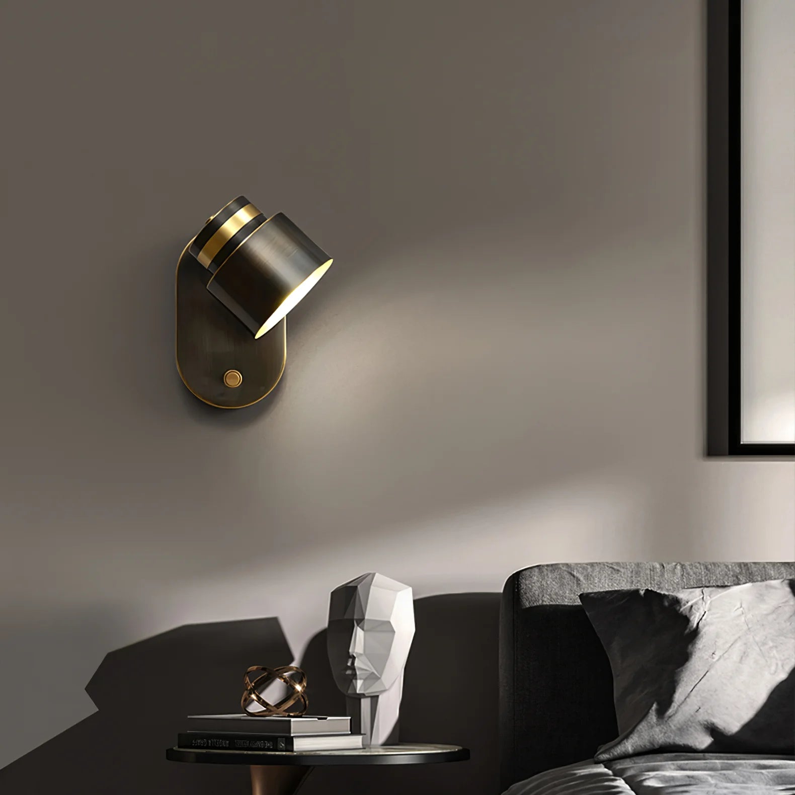 Brass Cylinder Wall Lamp