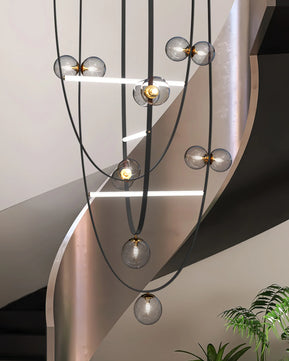 Belt Leather Ball Chandelier