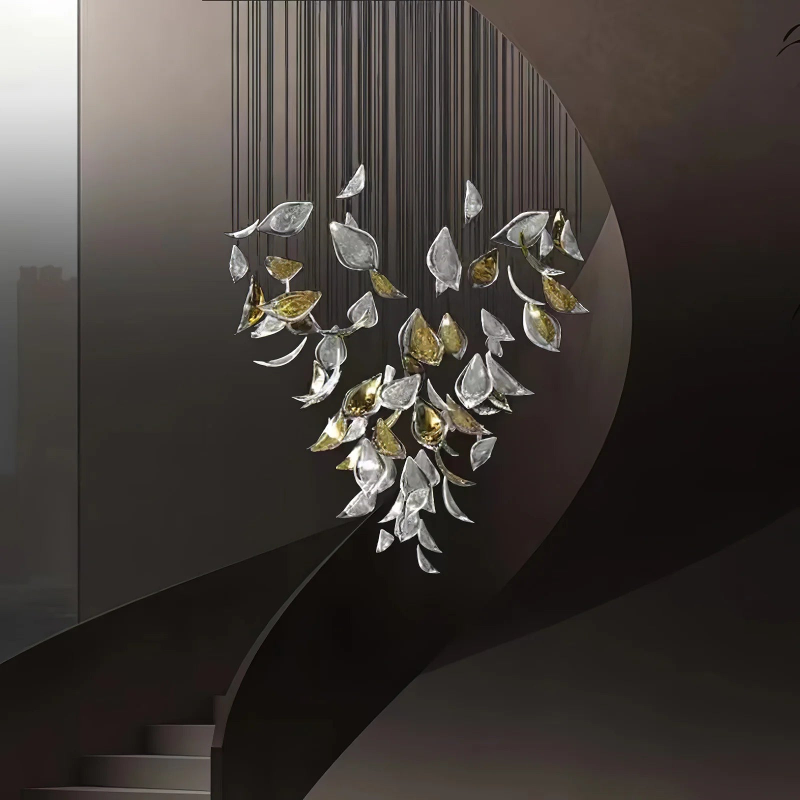 Floating Leaves Chandelier