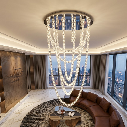 Apex Cascade Crystal Chandelier