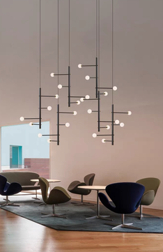 Orbit Cascade Multi-Globe Chandelier