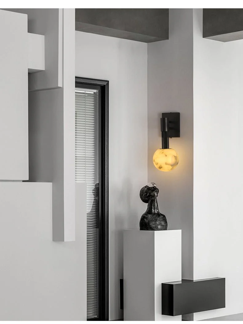 Volterra Alabaster Orb Sconce