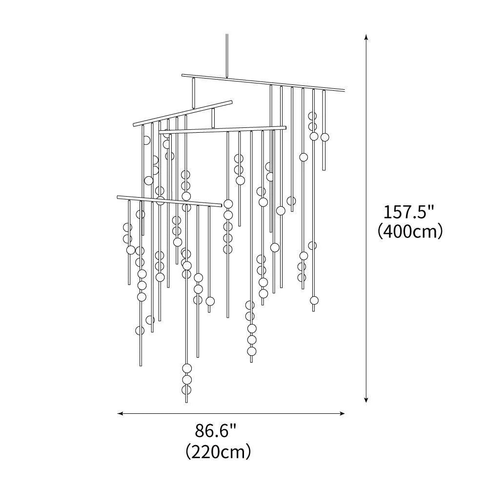 Luminous Cascade Chandelier