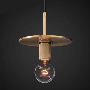Brass & Clear Glass Pendant Light