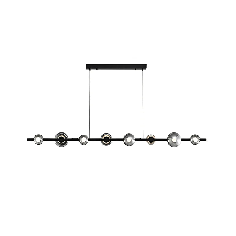 Brass Bar Glass Chandelier