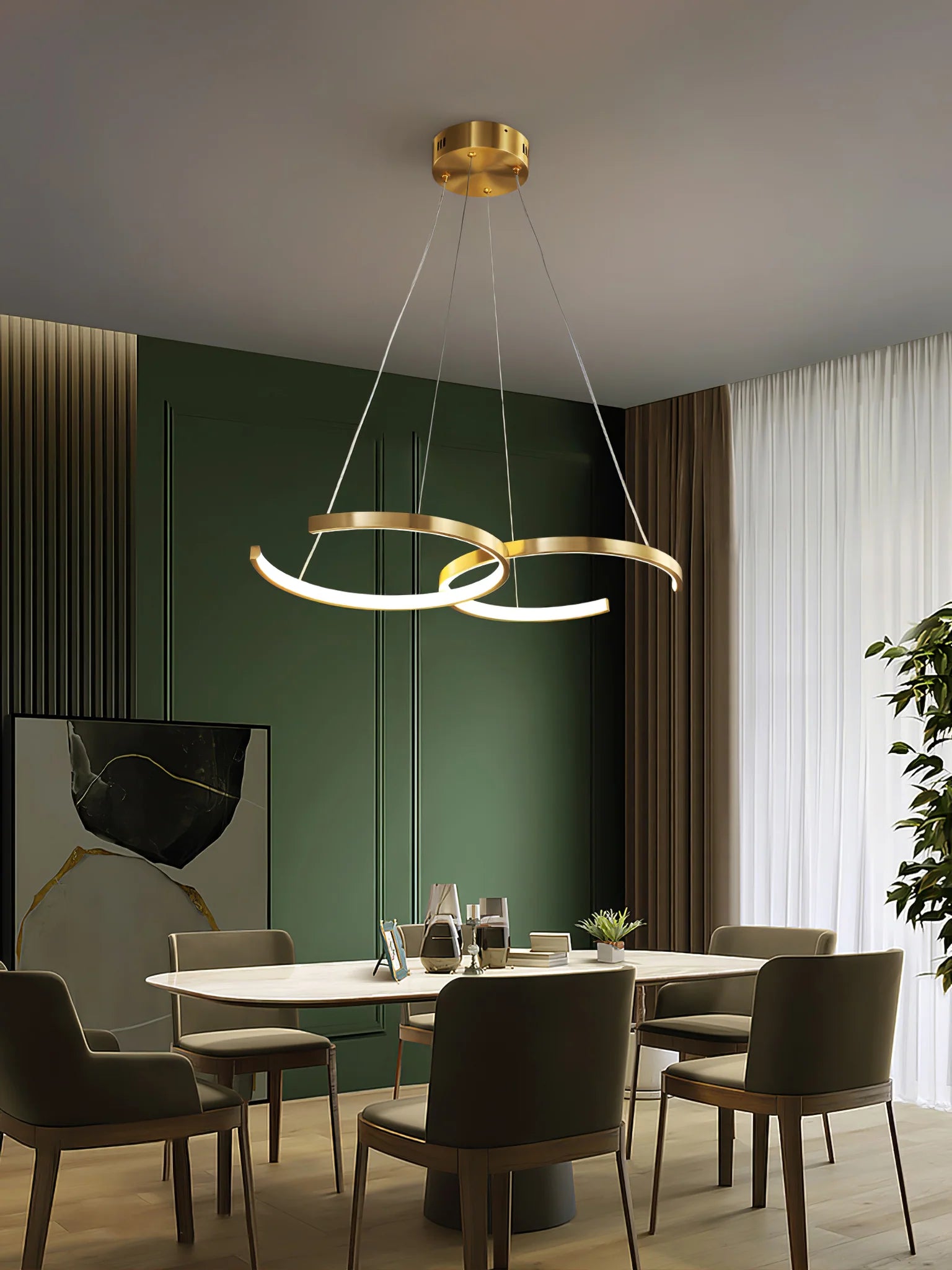 Double Rings Pendant Light