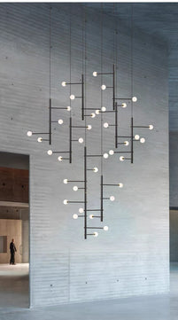 Orbit Cascade Multi-Globe Chandelier