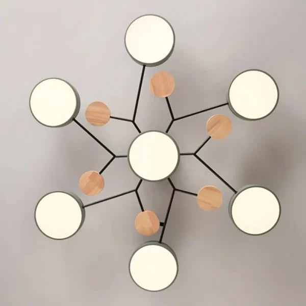 Nordic Branched Disc Metal Ceiling Lamp S117