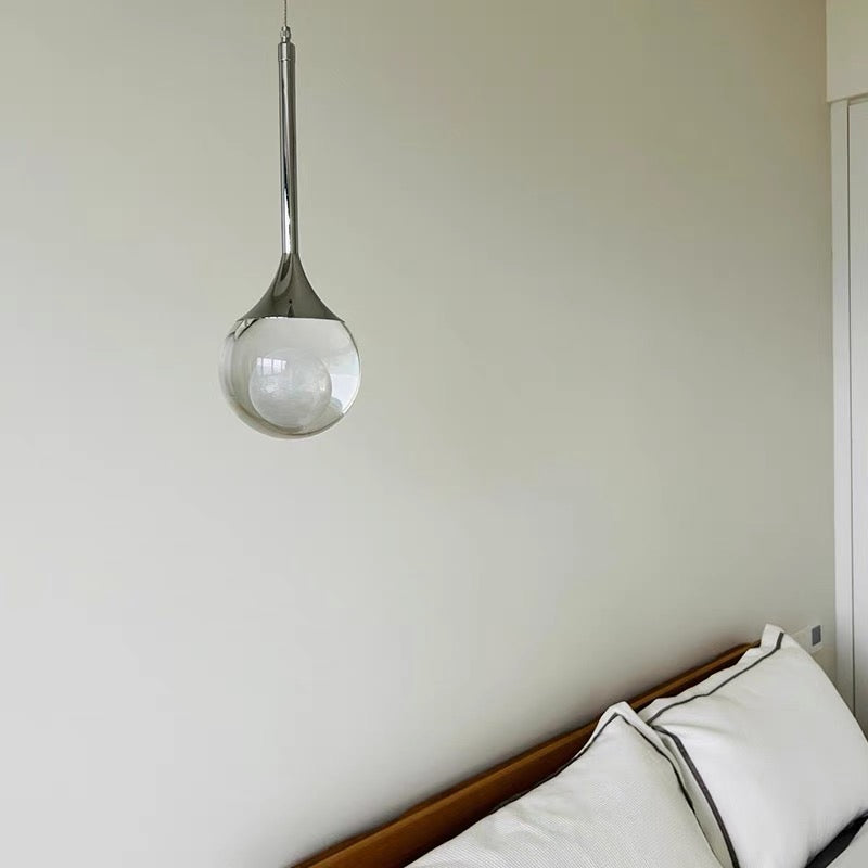 Moon Clear Glass Ball Pendant Light