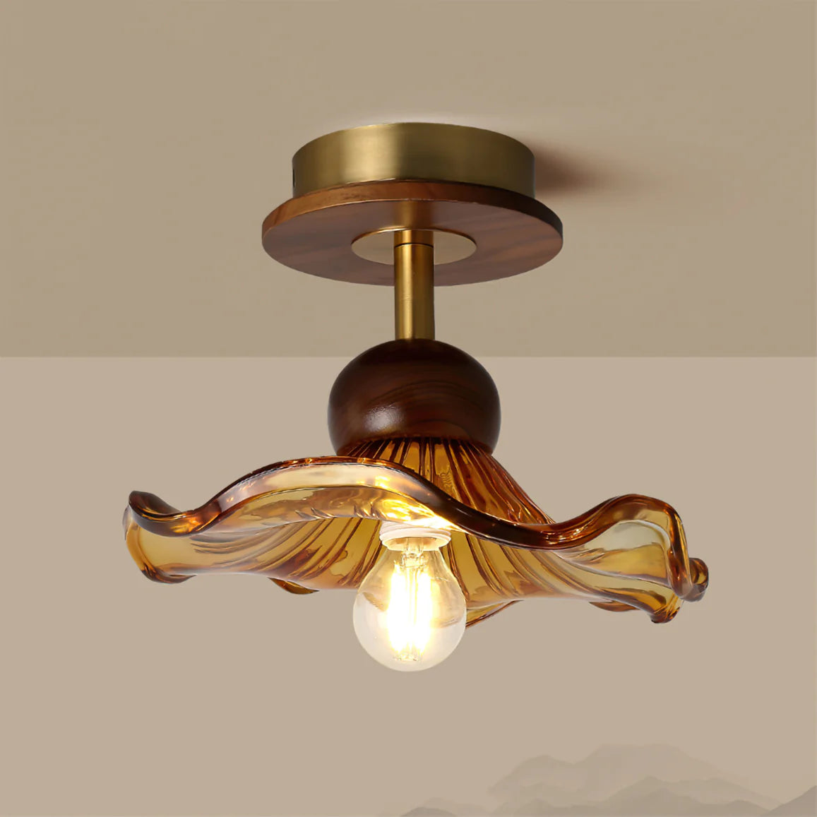 Kapok Wood Ceiling Light