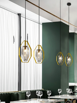 Faceted Gem Pendant Light