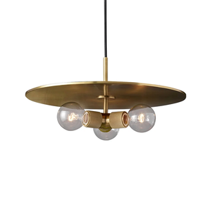 Brass & Clear Glass Pendant Light
