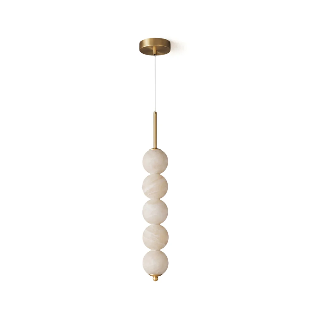 Alabaster Bead Pendant Light