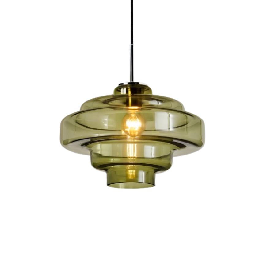Tiered Glass Pendant Light