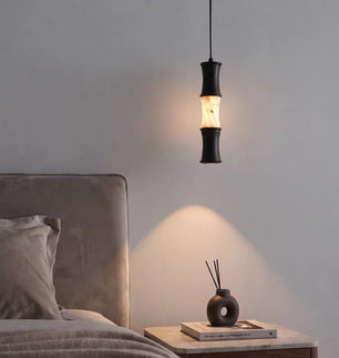 Tallo Alabaster Bamboo Pendant Light