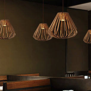 Wood Cage Pendant Lamp