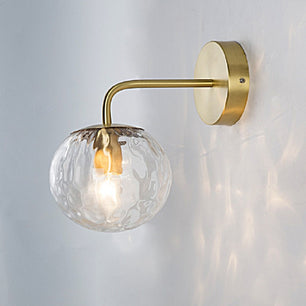 Modern Ficcas Metal Glass Polishing Wall Light for Bedroom Hallway