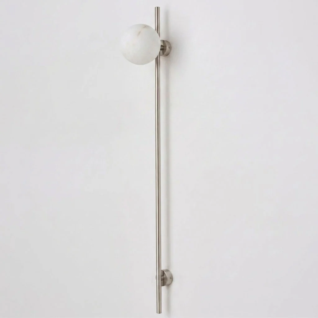 Sfera Alabaster Globe Vertical Wall Sconce