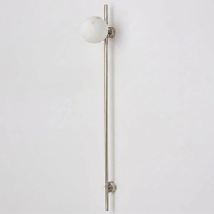Sfera Alabaster Globe Vertical Wall Sconce