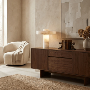 Natural Alabaster E26 Table Lamp