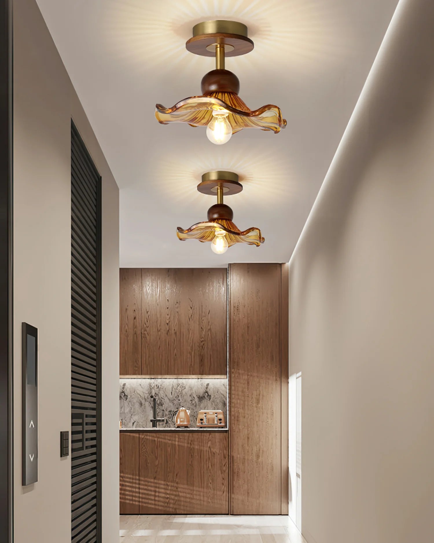 Kapok Wood Ceiling Light